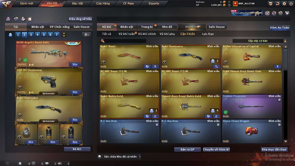 shop acc cf uy tin gia re